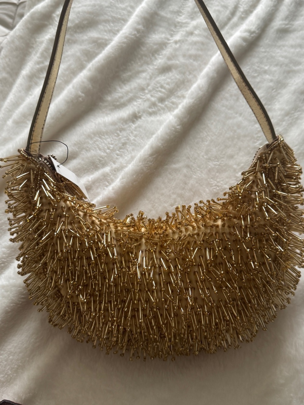 Talbots Gold Beaded Shoulder Bag